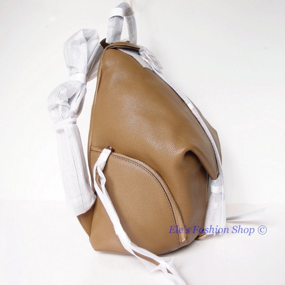 ❤️ NWT Rebecca Minkoff Julian Large Leather Backpack MILITARY Brown AUTHENTIC main image 9